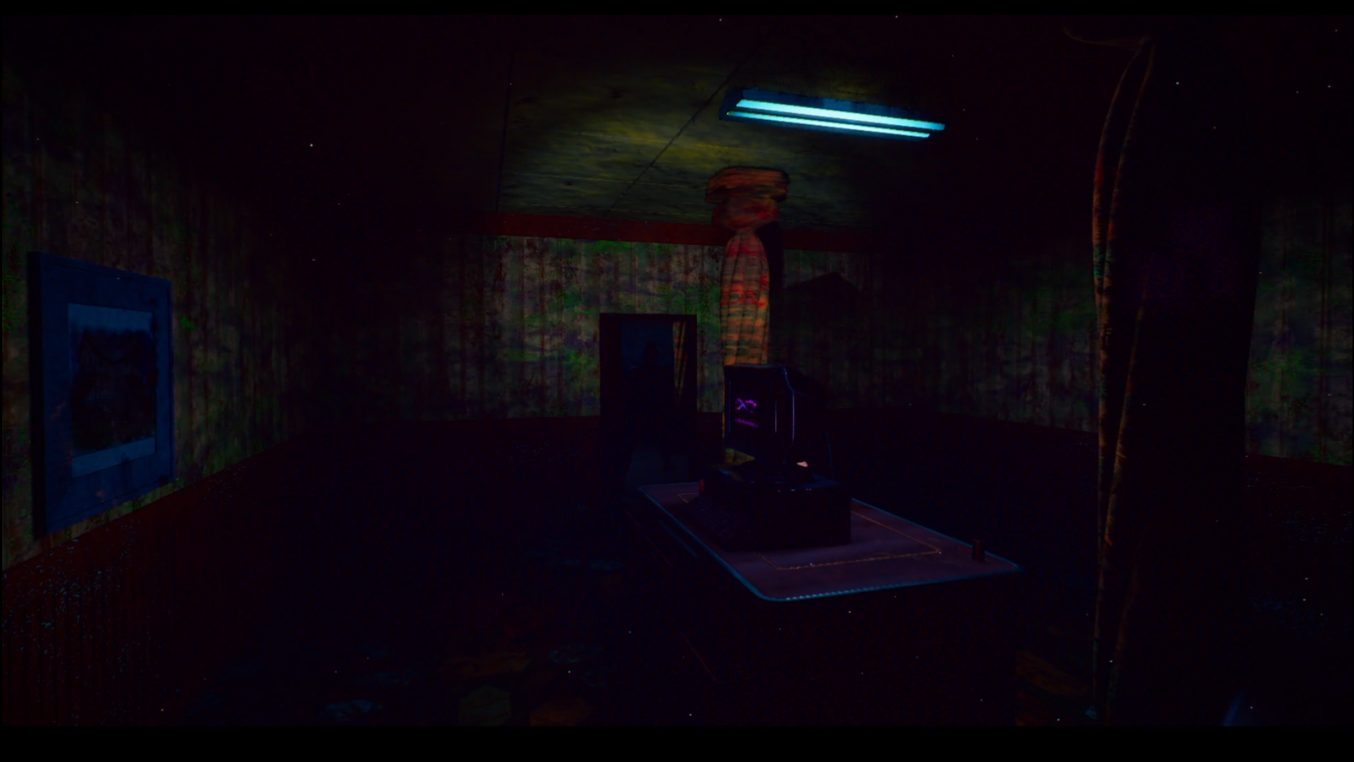 Caretaker silhouette visible in the doorway.